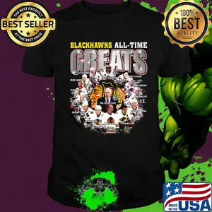 Washington blackhawks all-time greats signatures shirt