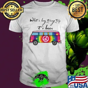 What a long strange trip it's been bus peace flowers shirt