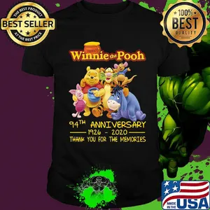 Winnie the pooh 94th anniversary 1926 2020 thank you for the memories shirt