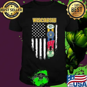 Wisconsin american flag independence day shirt