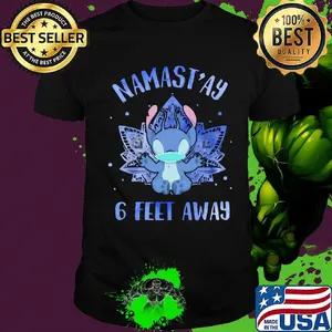 Yoga chill stitch mask namastay 6 feet away shirt