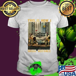 Cat this is how i social distance shirt