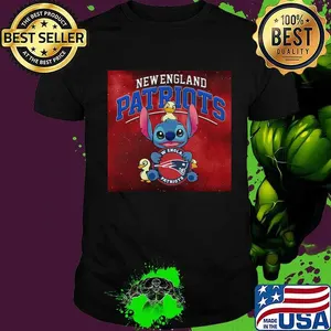 Disney stitch and ducks hug new england patriots shirt
