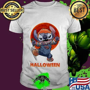 Halloween stitch good guys sunset shirt