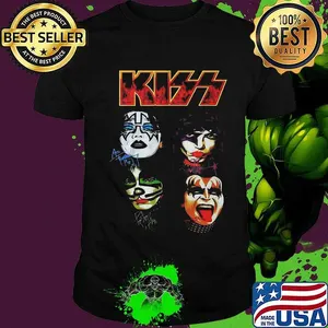 Kiss band members signatures shirt