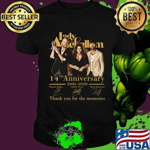 Lady antebellum 14th anniversary 2006 2020 thank you for the memories signatures shirt