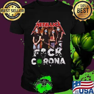 Metallica mask fuck coronavirus skull shirt