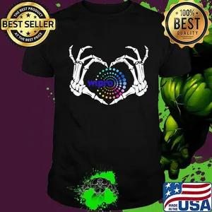 Skeleton wipro logo heart shirt