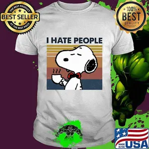 Snoopy i hate people vintage retro shirt