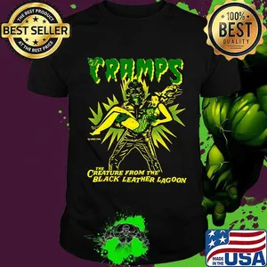 The cramps band the creature from the black leather lagoon  shirt