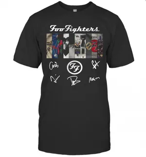 Foo Fighters Logo Signatures T-Shirt Classic Mens T-shirt