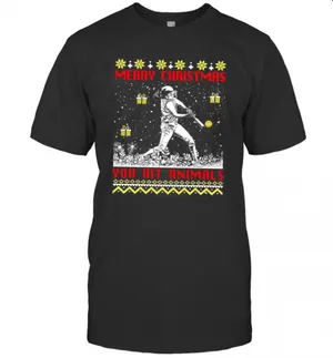 Merry Christmas You Hit Animals T-Shirt Classic Mens T-shirt