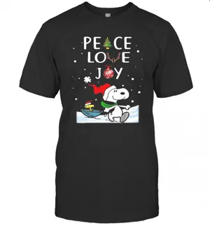 Peace Love Joy Christmas T-Shirt Classic Mens T-shirt