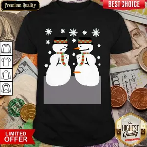 Happy Snowman Nose Thief Ugly Christmas Shirt