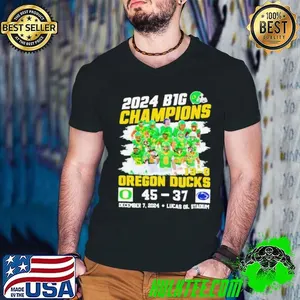 2024 B1G Champions 13 0 Oregon Ducks players shirt