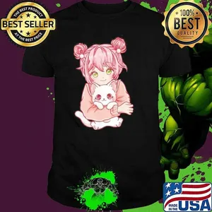 Anime Girl Cat Cats Kawaii Shirt