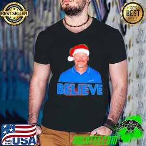 Believe in Dan Campbell Detroit Lions Funny Christmas 2024 Shirt