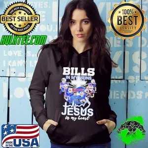 Buffalo Bills In My Veins Jesus In My Heart Players Signatures 2024 Shirt