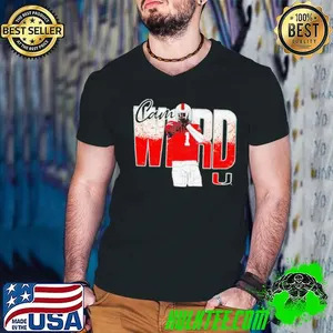 Cam Ward no 1 Miami Hurricanes cartoon signature shirt