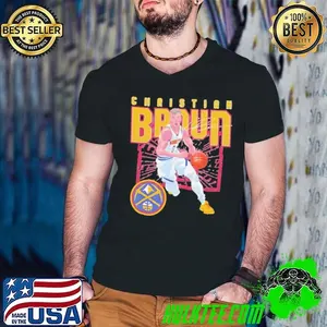 Christian Braun Denver Nuggets shattered signature shirt