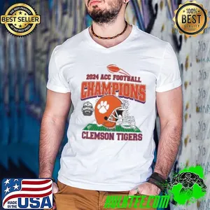 Clemson Tigers 2024 ACC Football Conference Champions Helmet Shirt