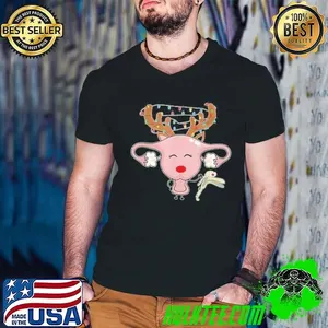 Festive Reindeer Uterus Nurse Speculum Xmas Light Obgyn Shirt