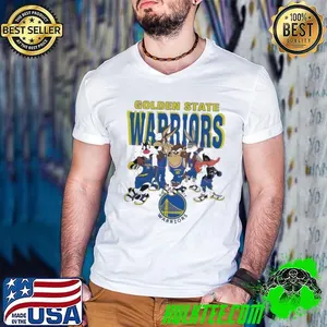 Golden State Warriors Looney Tunes characters NBA basketball shirt