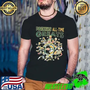 Green Bay Packers All Time Greats Signatures 2024 Shirt