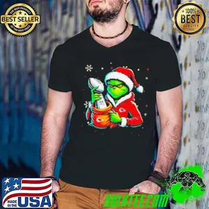 Grinch Kansas City Chiefs holding NFL cup 2024 shirt