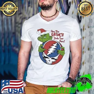 How the Grinch stole your face hug Grateful Dead Merry Christmas Shirt
