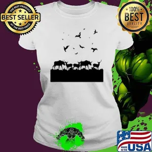 Hunted Animals Silhouette Cool Hunting Hobbies Hunter Gift Shirt
