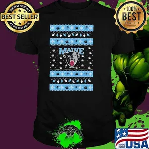 Maine Black Bears Holiday Lights Shirt