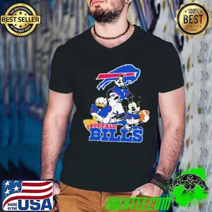 Mickey Friends Buffalo Bills Tee Disney Inspired Game Day Football NFL Shirt