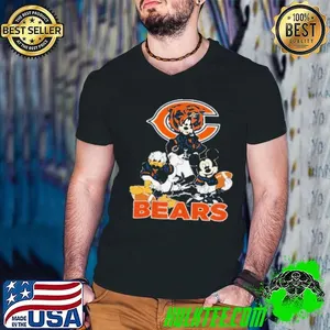 Mickey Friends Chicago Bears Tee Disney Inspired Game Day Football NFL Shirt