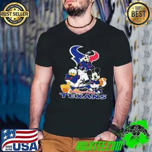 Mickey Friends Houston Texans Tee Disney Inspired Game Day Football NFL Shirt