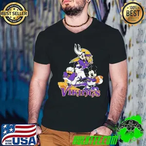 Mickey Friends Minnesota Vikings Tee Disney Inspired Game Day Football NFL Shirt