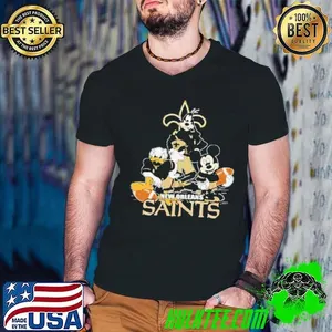 Mickey Friends New Orleans Saints Tee Disney Inspired Game Day Football NFL Shirt