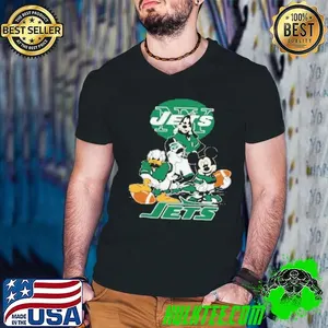 Mickey Friends New York Jets Tee Disney Inspired Game Day Football NFL Shirt