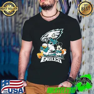 Mickey Friends Philadelphia Eagles Tee Disney Inspired Game Day Football NFL Shirt