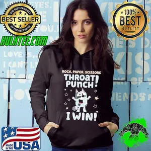 Muffin Rock Paper Scissors Throat Punch Blue Tan Heeler Shirt