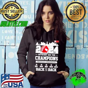 Nebraska Cornhuskers 2024 Outright Big Ten Champions 2024 Back 2 Back Shirt