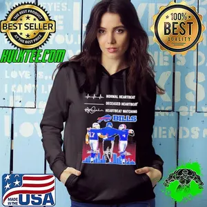 Normal Heartbeat Deceased Heartbeat Watch Buffalo Bills Allen, Cook and Sean McDermott Shirt