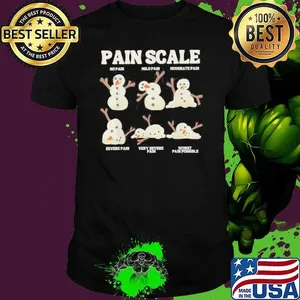 Pain Scale Snowman Funny Nurse Christmas Icu Nurse Shirt