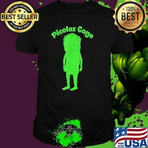 Picolas Cage Funny Pickle Meme Hilarious Cucumber Character Shirt