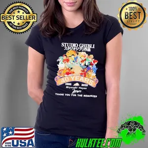 Studio Ghibli 40 years 1984 2025 thank you for the memories signature shirt