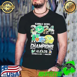 USF Bulls 2024 The Hawaii Bowl 41 39 score helmet shirt