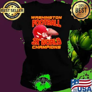 Washington Commanders Football 3X World Champions helmet Shirt