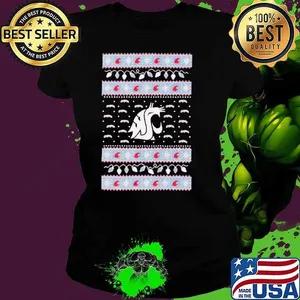 Washington State Cougars Ugly Christmas light Shirt