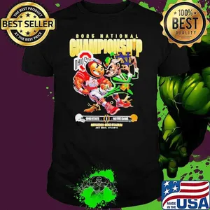 2025 National Championship Ohio State Buckeyes vs Notre Dame Fighting Irish Mascots Mercedes Benz Stadium shirt