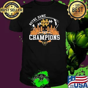 2025 Orange Bowl Champions Notre Dame Fighting Irish Skyline Football Logo Shirt
